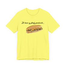 Load image into Gallery viewer, Fletch Steak Sandwich Mens Womens Jersey Short Sleeve T Shirt 80s Movies